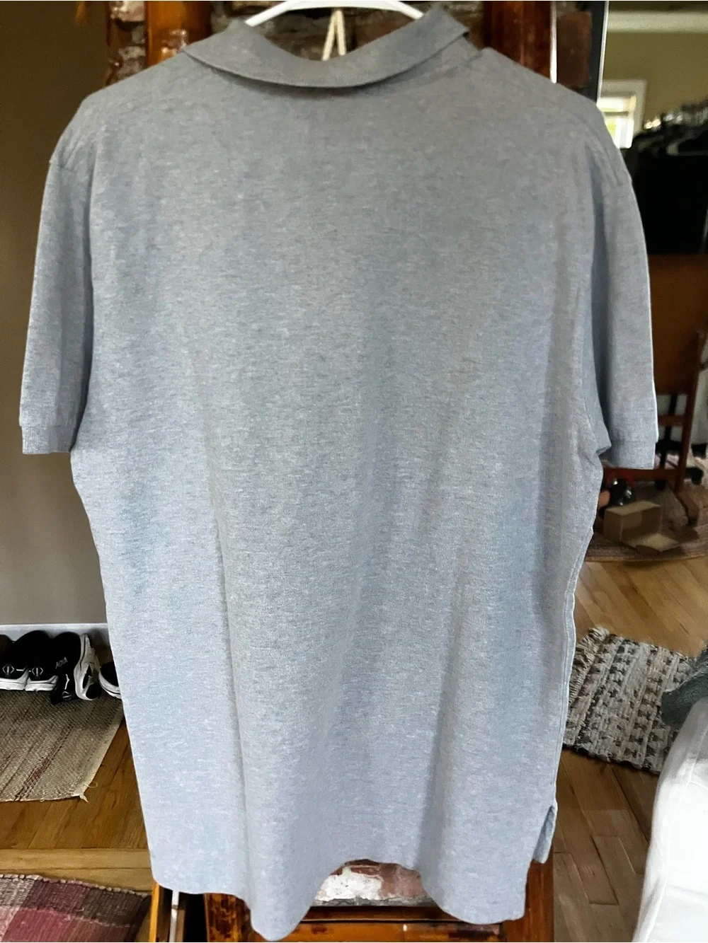 Ralph Lauren Light Gray Men's Polo with Navy Pony